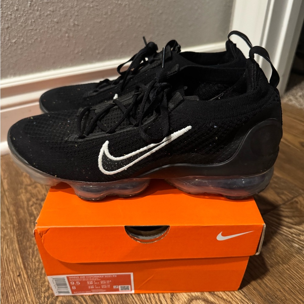 Nike Air VaporMax Black with White Swoosh